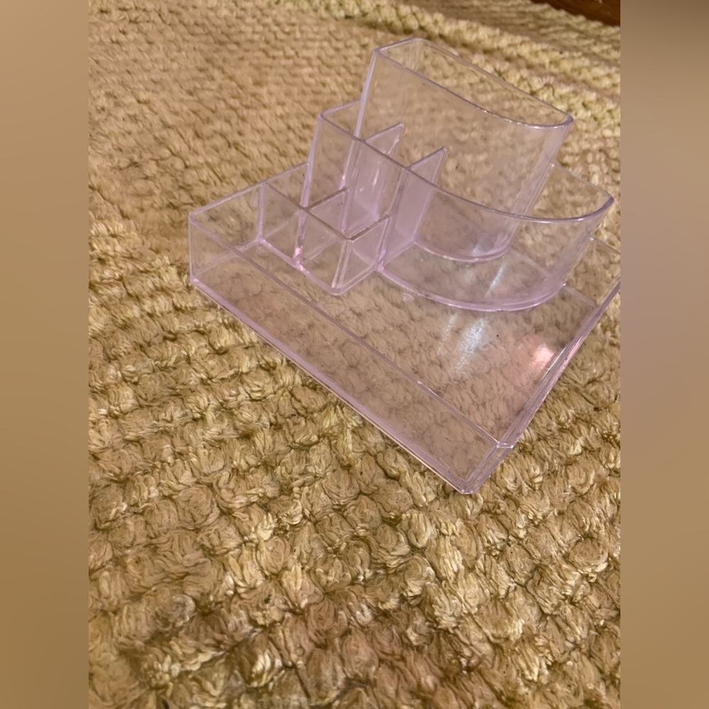 Clear makeup organizer